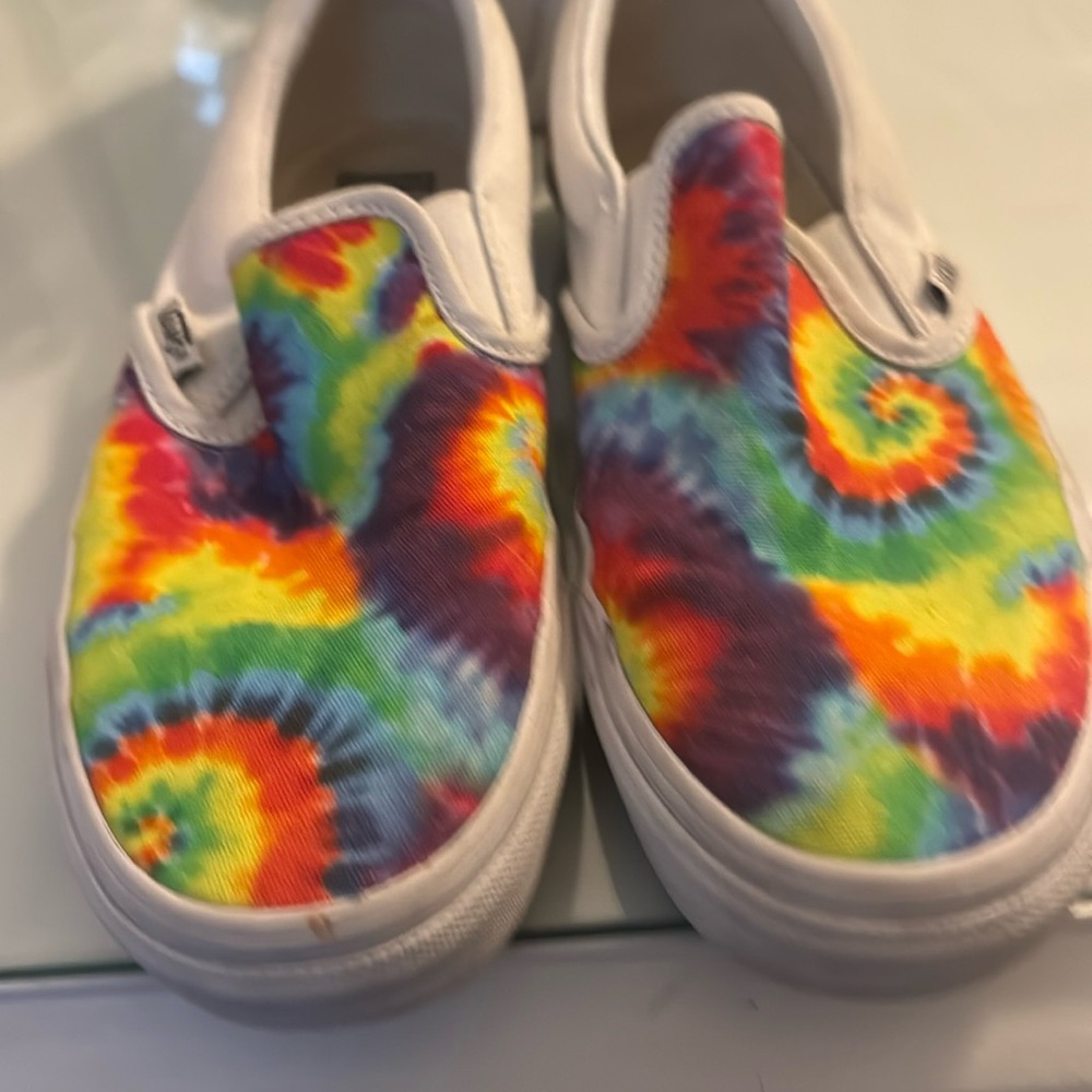 Vans Red and Yellow Sneakers Vibrant Slip-On Style